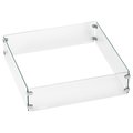 American Fireglass American Fireglass FG-SQP-12 12 in. Tempered Glass Flame Guard for Square Drop-In Fire Pit Pan FG-SQP-12